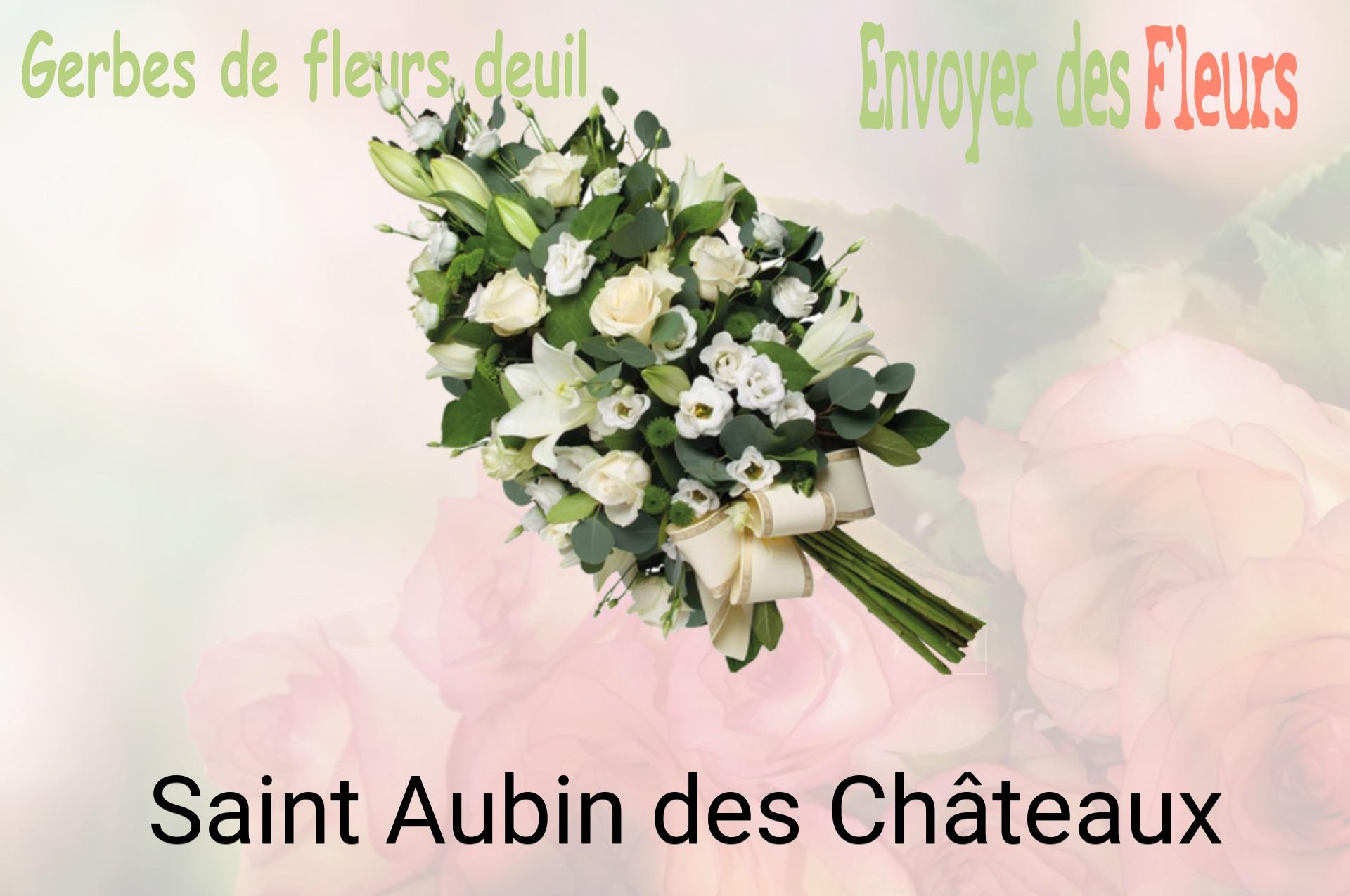 Gerbe de fleurs de deuil livrée à Saint-Aubin-des-Châteaux